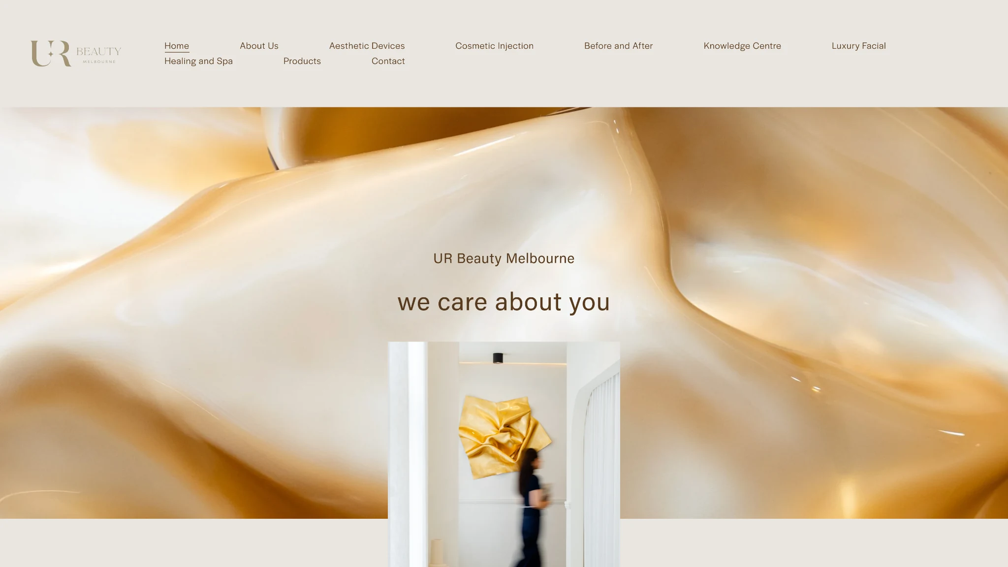 UR Beauty website homepage